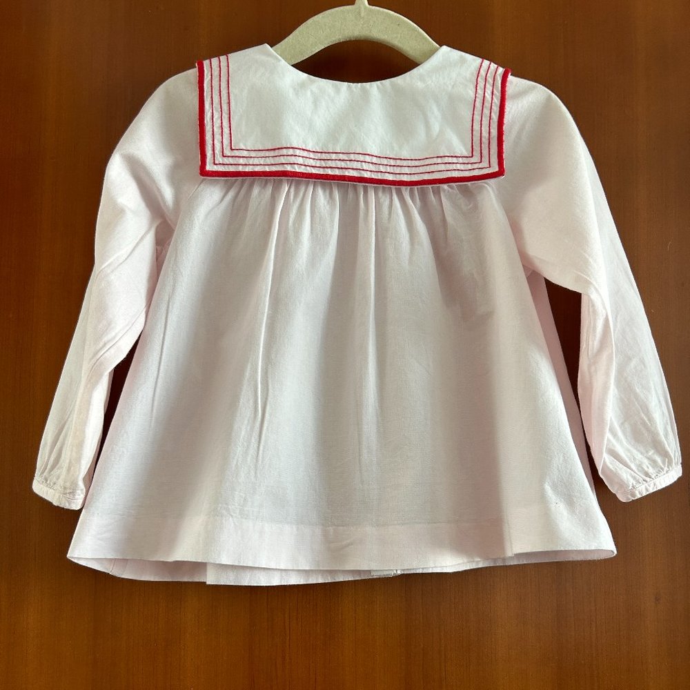 Jacadi Sailor Collar Blouse Top, Size 24 M
